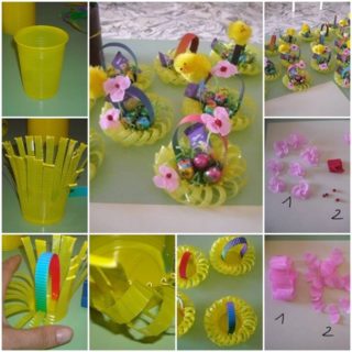 Wonderful DIY Mini  Basket From Plastic Cup