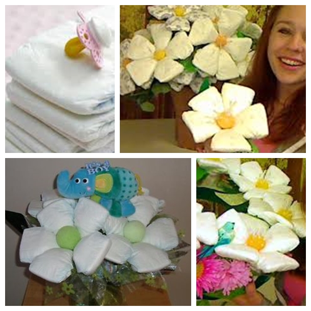 Wonderful DIY Beautiful Diaper Flower Bouquet