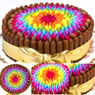 Wonderful DIY Cheerful Chocolate  Smarties Cake