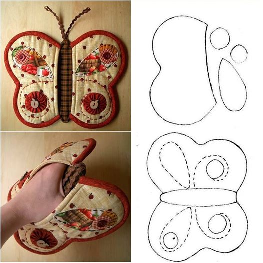 Creative and beautiful butterfly potholder