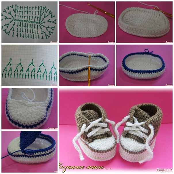 Wonderful DIY Cute Crochet Baby Sneakers
