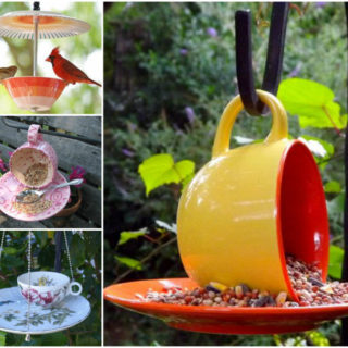 Wonderful DIY Beautiful Teacup Bird feeder