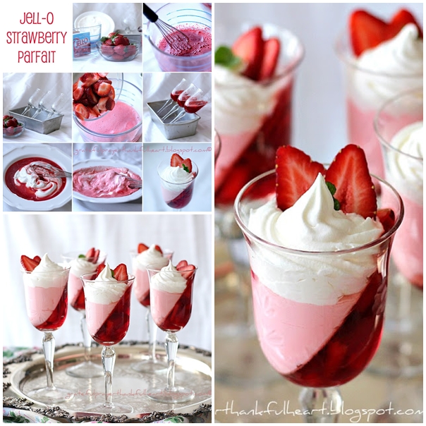 Jell-O Strawberry Parfait diy f