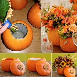 Wonderful DIY Unique Pumpkin Planter