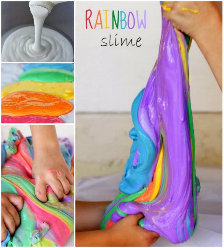 Rainbow Slime1 Wonderful DIY Homemade Rainbow Slime
