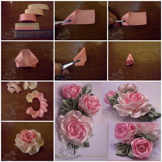 DIY Ribbon Rose flowers | How to make ribbon rose | Ribbon decoration ideas  | Ribbon hacks#Shorts - YouTube