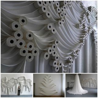 Wonderful DIY Creative Toilet Paper Art