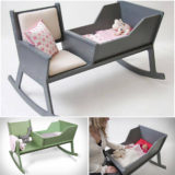 Wonderful DIY Rocking Chair Cradle With a Crib