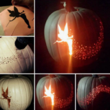 Wonderful DIY Halloween Tinkerbell Pumpkin With Template