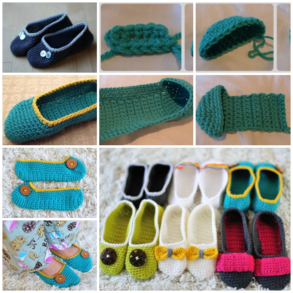 Crochet cozy slippers free pattern F