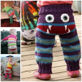 Terrifyingly Terrific DIY Knitted Monster Pants [Free Pattern and Tutorial]