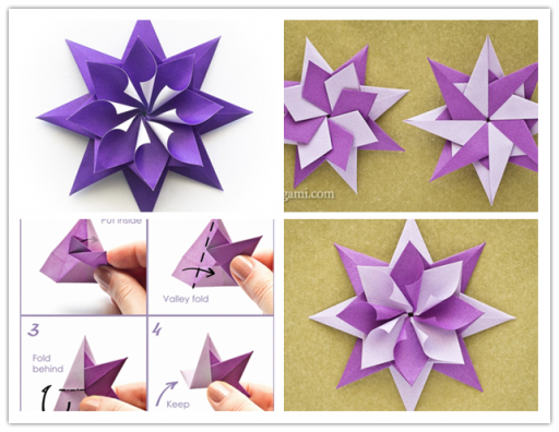 folded Origami-Star-DIY F