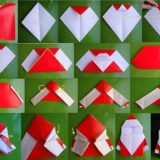 Wonderful DIY Cute Folded Origami Santa