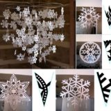 Wonderful DIY Pretty Paper Snowflake Mobile From Template
