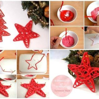 Wonderful DIY Yarn Star Christmas Ornaments
