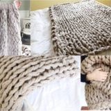 Fancy 45-Minutes DIY Arm Knitted Blanket
