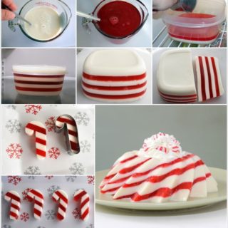 Wonderful DIY Christmas Candy Cane Jello