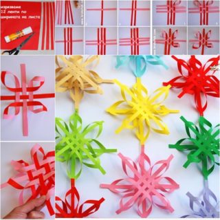 Wonderful DIY Colorful Woven Star Snowflake