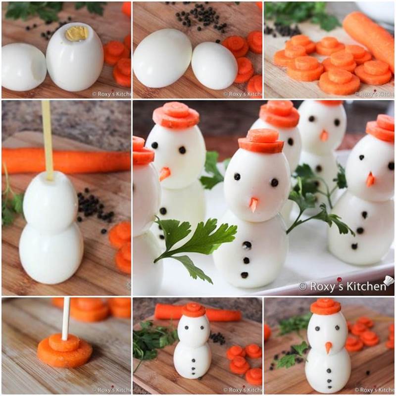 Egg-Snowman DIY F