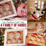 Wonderful DIY Family  Hand Print Santa Wall art