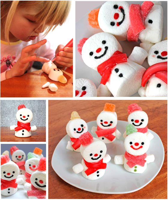 Marshmallow-Snowmen-Treats for Christmas-wonderful DIY