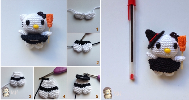Mini-Hello-Kitty-Witch-Crochet-free pattern F2