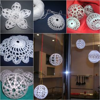 Wonderful DIY Crochet Ball Ornaments