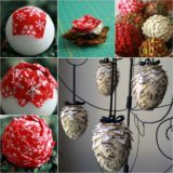 Wonderful DIY Lifetime Fabric Pine Cone Ornaments