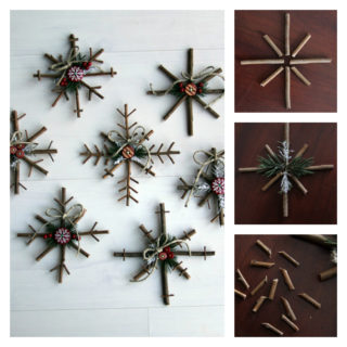 Wonderful DIY Rustic Twig Snowflakes