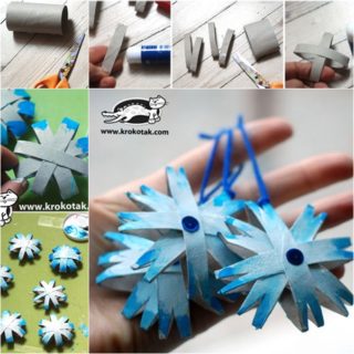 Wonderful DIY Christmas Snowflake Ornaments from Paper Roll