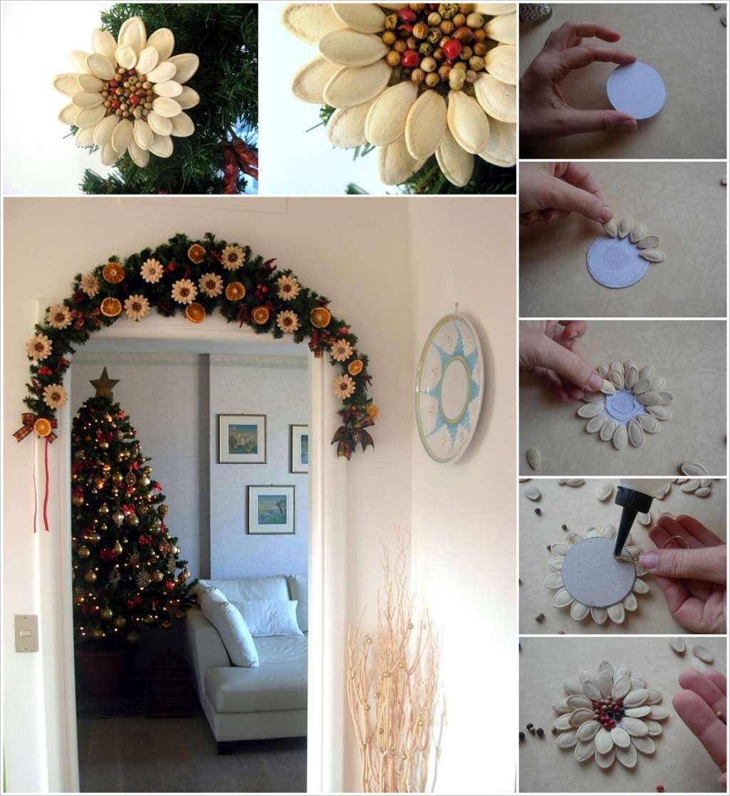 Pumpkin-Seed-Flower-Christmas-Ornament-WONDERFUL DIY