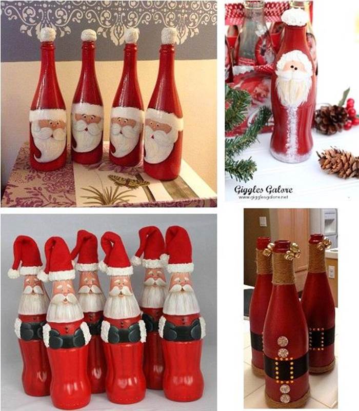 Creative-Ideas-DIY-Christmas-Hand-Painted-Glass-Bottle-Santa