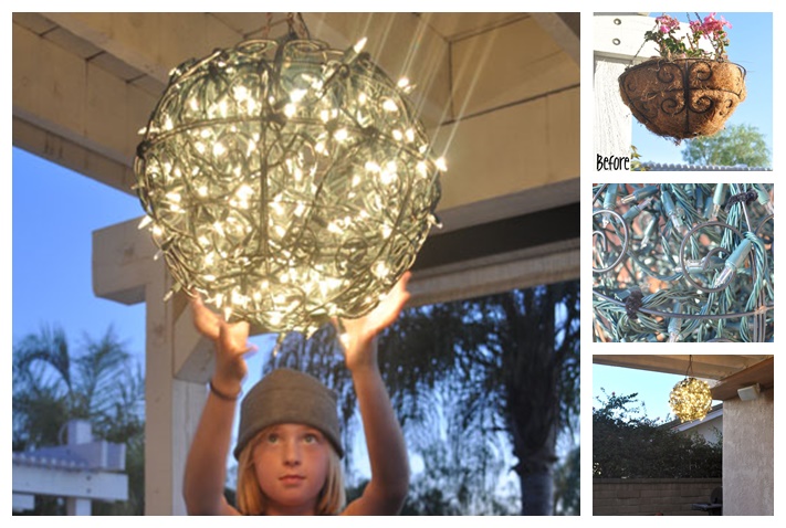 Wonderful Diy Glowing Chandelier From, How To Make Your Own Outdoor Chandelier