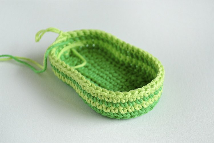 Green Zebra crochet baby booties