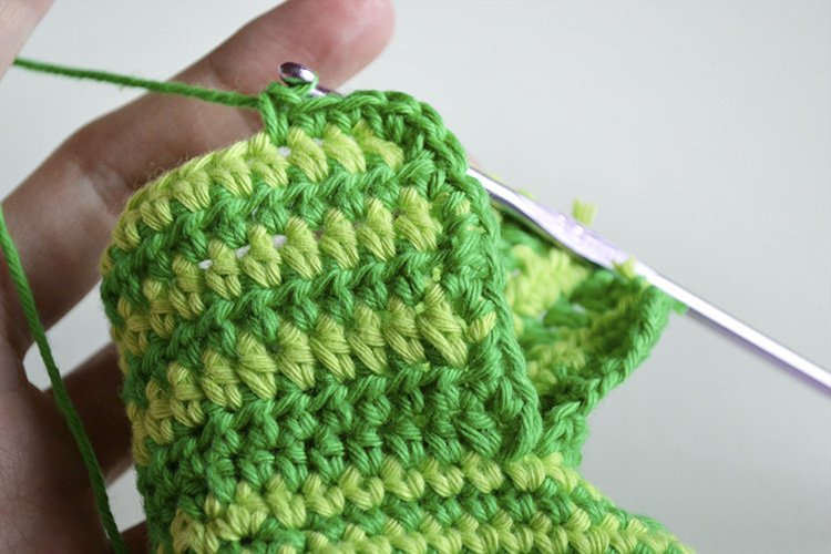 Green Zebra crochet booties