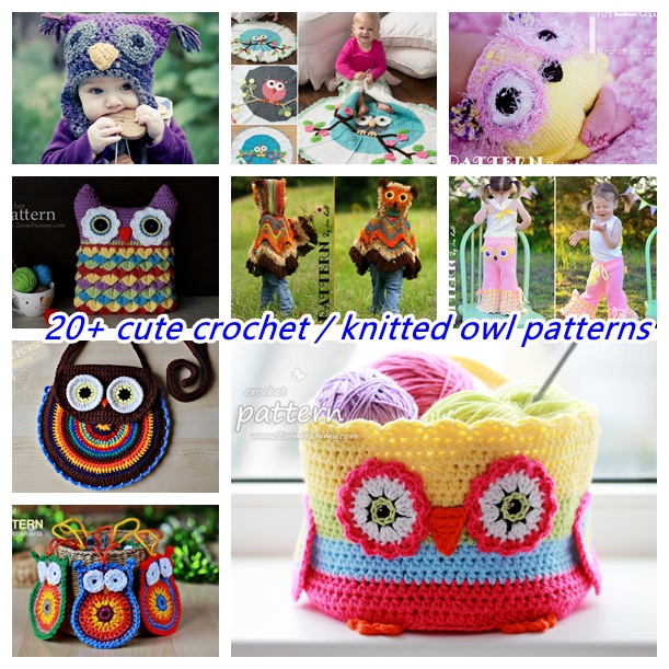 20+ cute crochet knitted owl patterns- wonderfuldiy