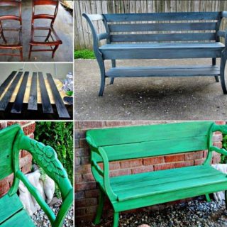 Wonderful DIY Upcycled Chair Bench