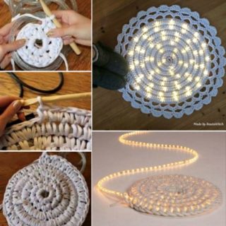 Wonderful DIY Crochet Lights Rug for Living room