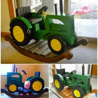 Incredible DIY John Deer Rocking Tractor
