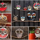 Wonderful DIY Recycled Lid Owls
