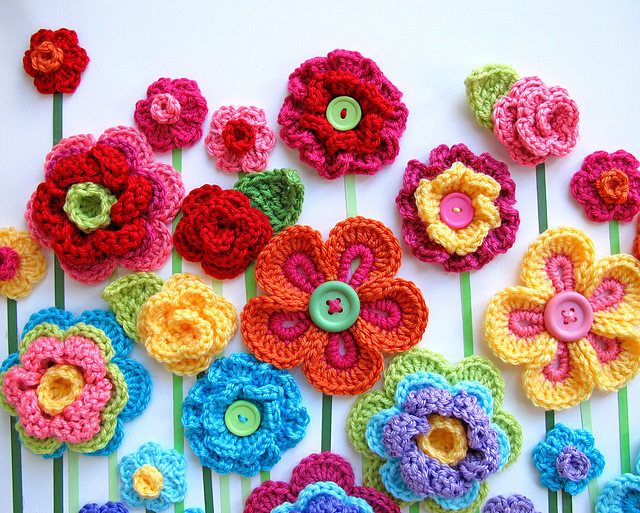 button Floral Fantasy crochet-wonderfuldiy2