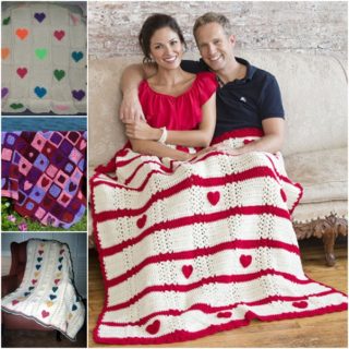 Wonderful DIY Crochet Valentine Heart  Afghan with Free Pattern
