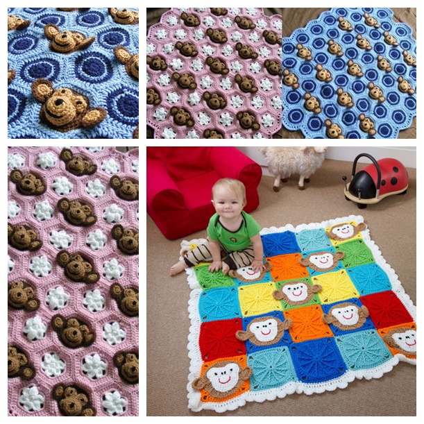 crochet monkey blanket pattern- wonderfuldiy
