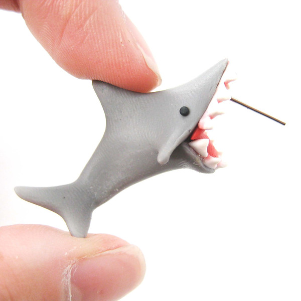 handmade-shark-biting-your-ear-animal-polymer-clay-stud-earring-shark-week_grande