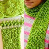 Wonderful DIY  Loom Knitted Fingerless Gloves and Scarf