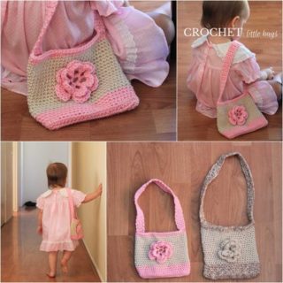 Wonderful DIY Crochet Little Kids Handbag with Free Pattern