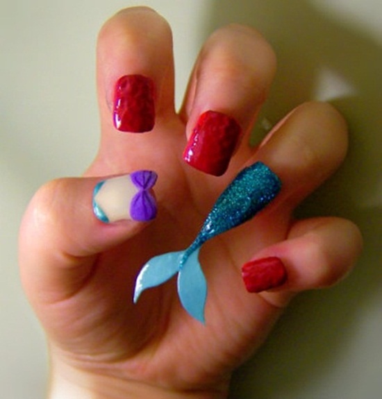 30+ Classic Mermaid Nails art Design