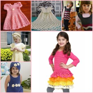 16 Cute Crochet Girls Dresses with Patterns