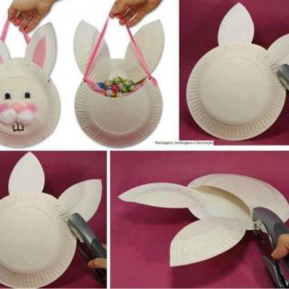 Wonderful DIY Easter Paper Plate Bunny Basket