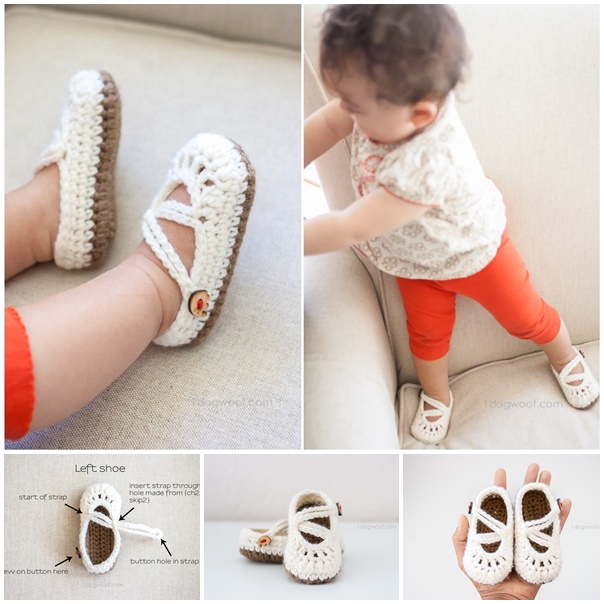 double stapped baby_mary_janes slippers crochet_pattern